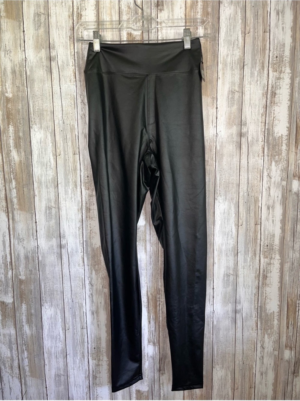 Aerie OFFLINE Real Luxe Faux Leather Leggings Black High Rise NWT Medium - Picture 2 of 7